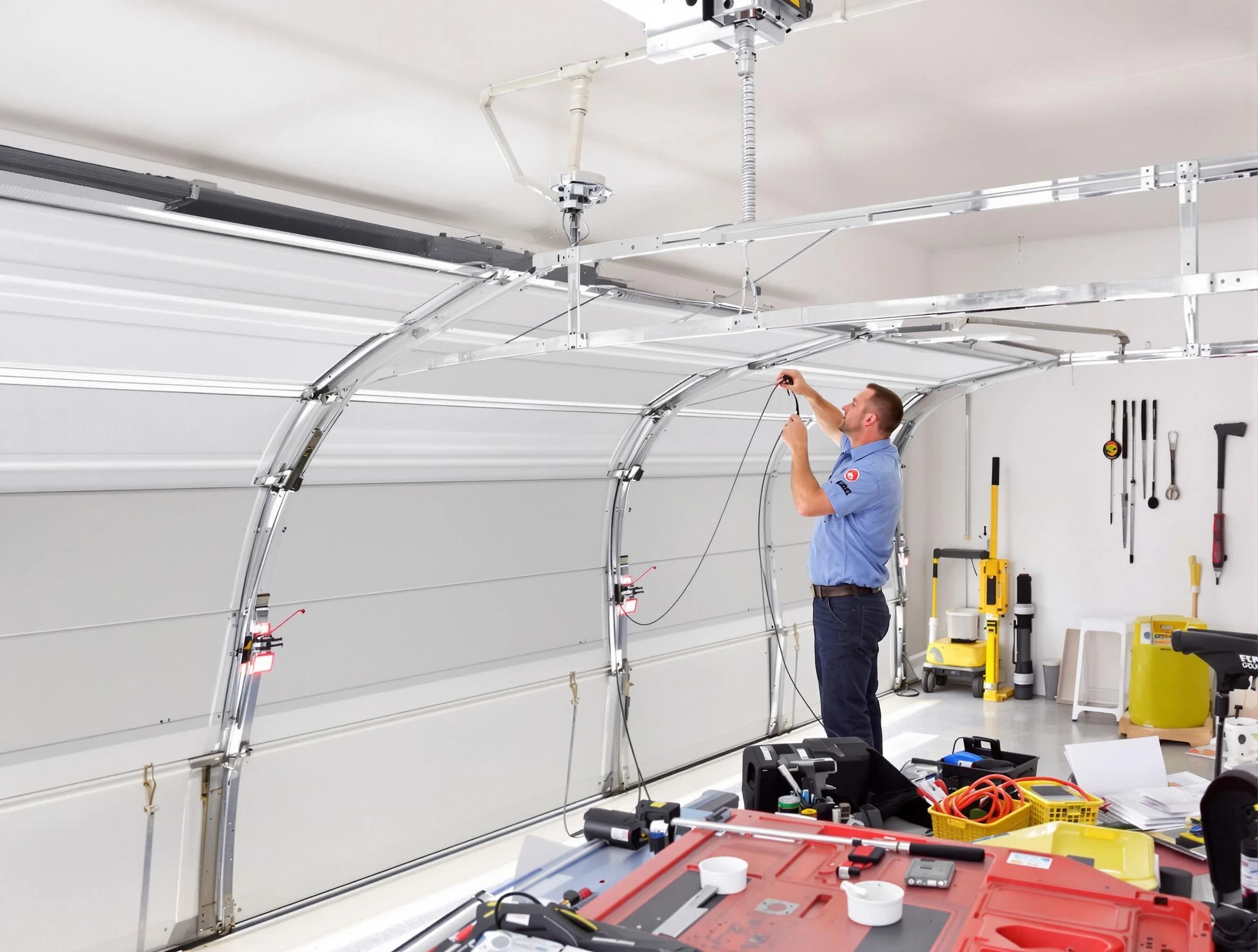 Garage door cable repair service by Derby Garage Door Repair in Derby