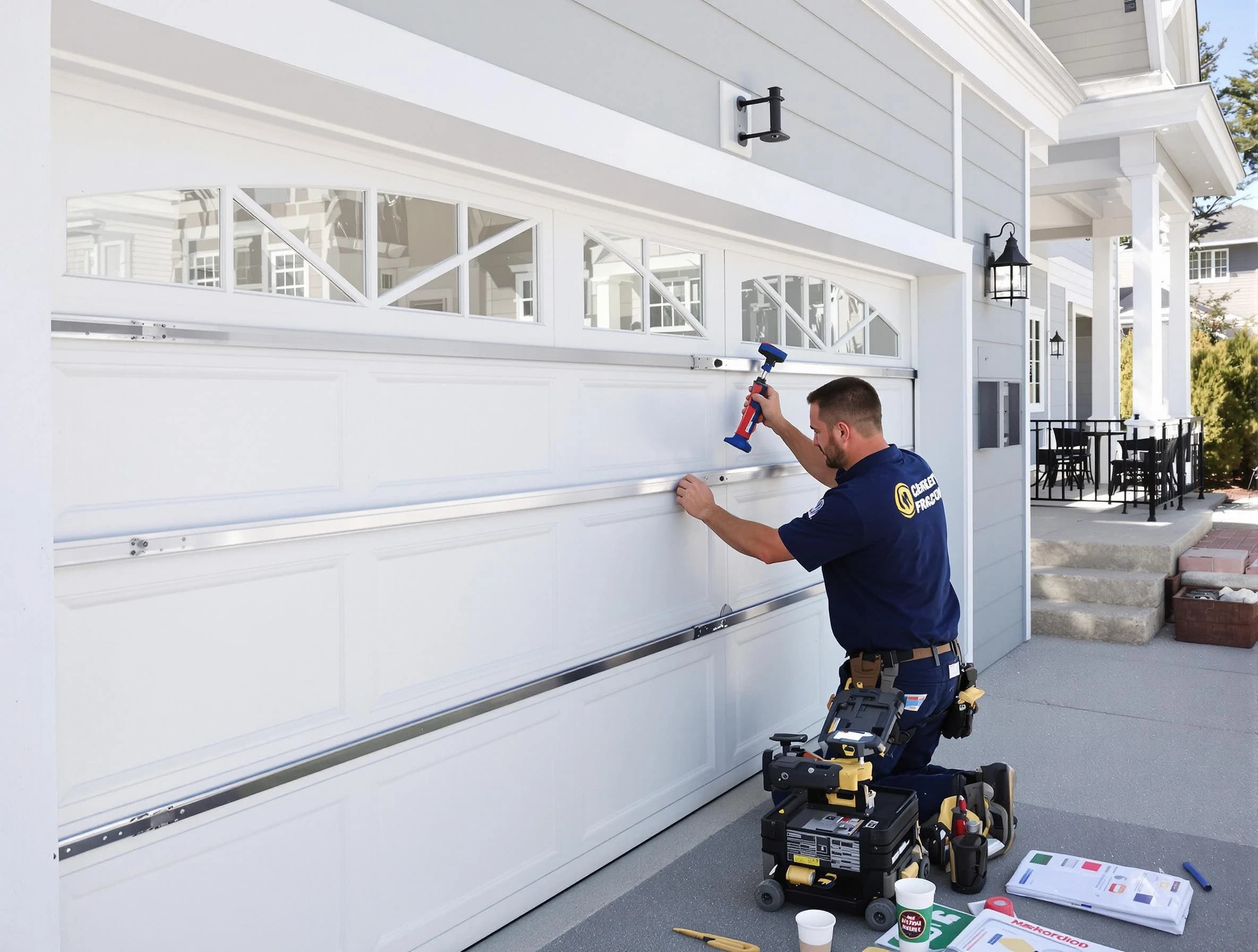 Professional garage door installation by Derby Garage Door Repair in Derby