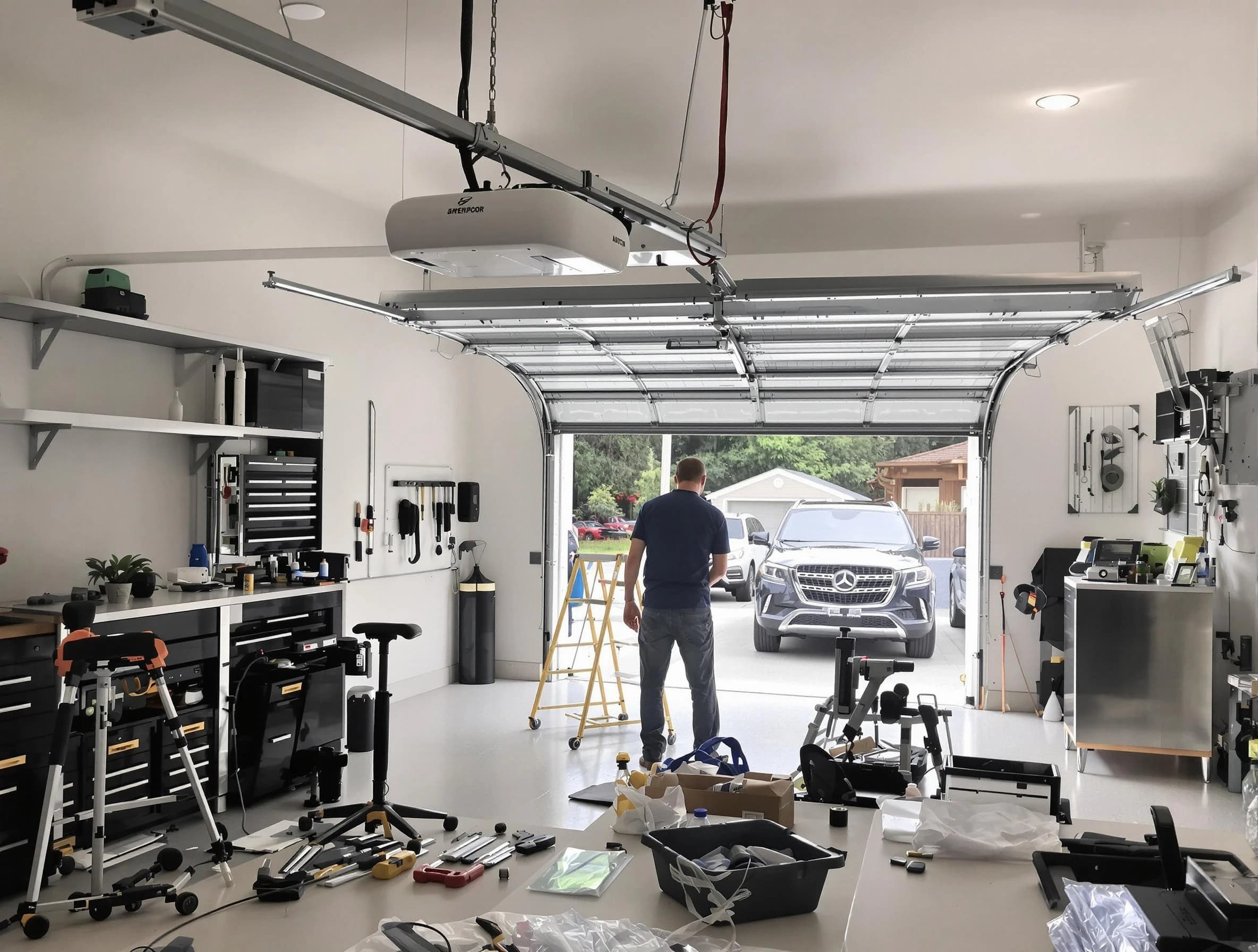 Garage door opener installation by Derby Garage Door Repair in Derby
