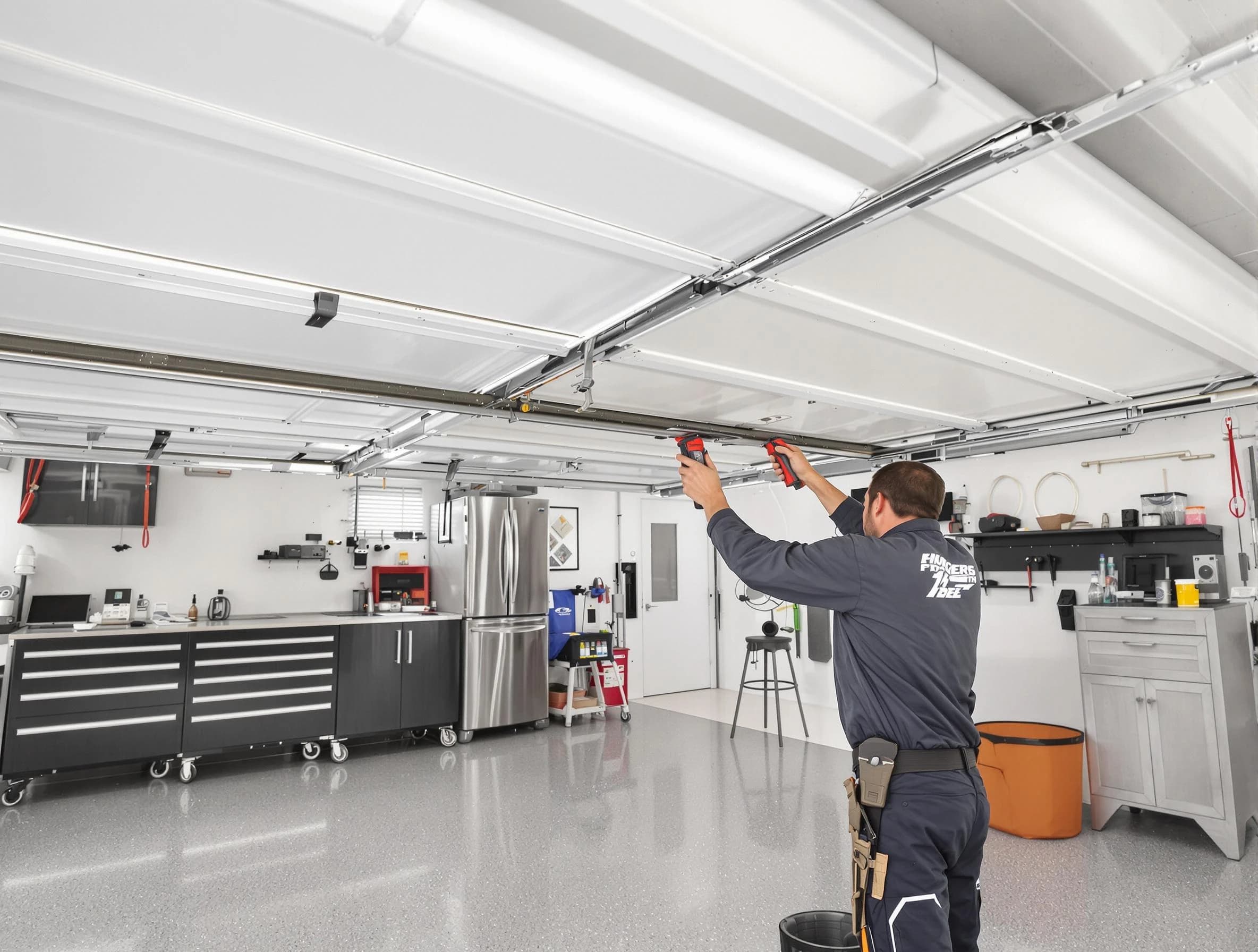 Overhead garage door repair service by Derby Garage Door Repair in Derby