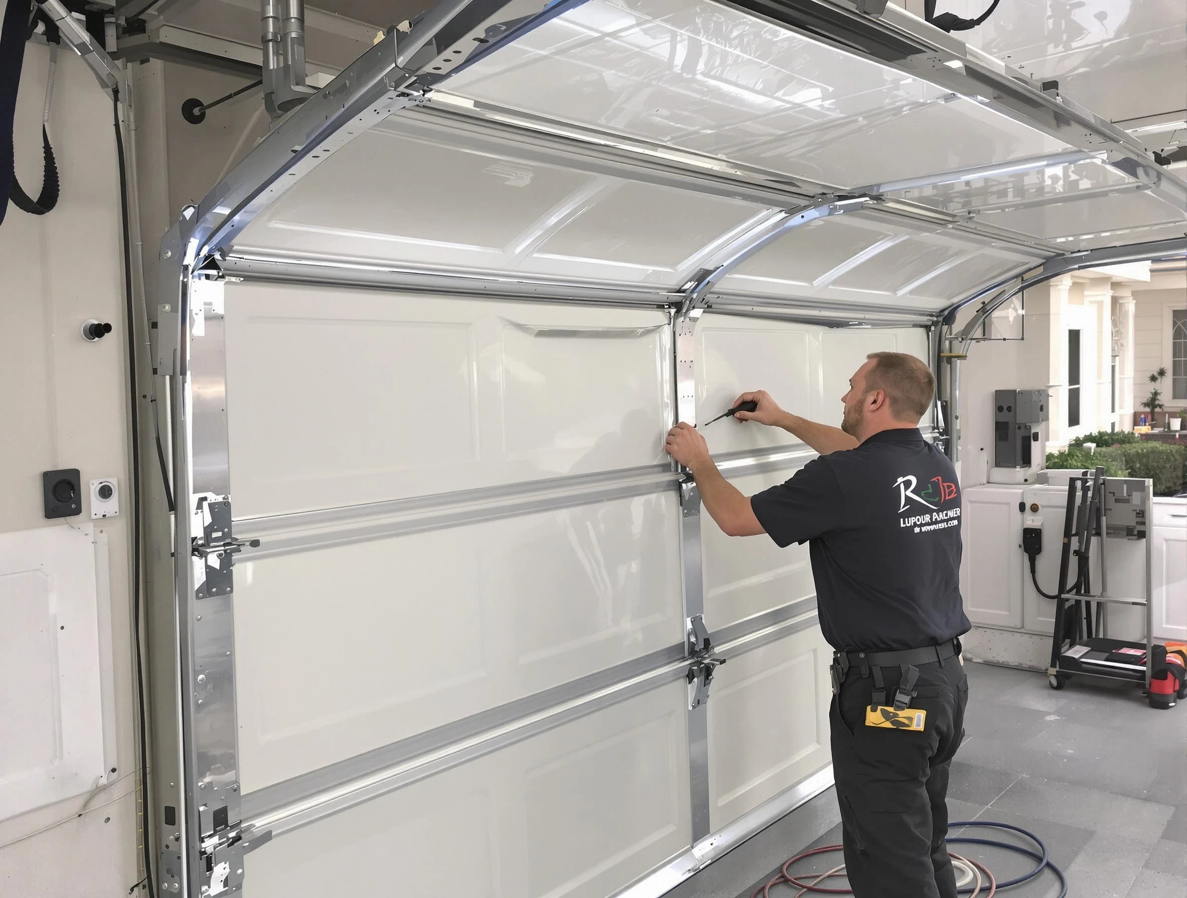 Derby Garage Door Repair professional performing panel repair in Derby