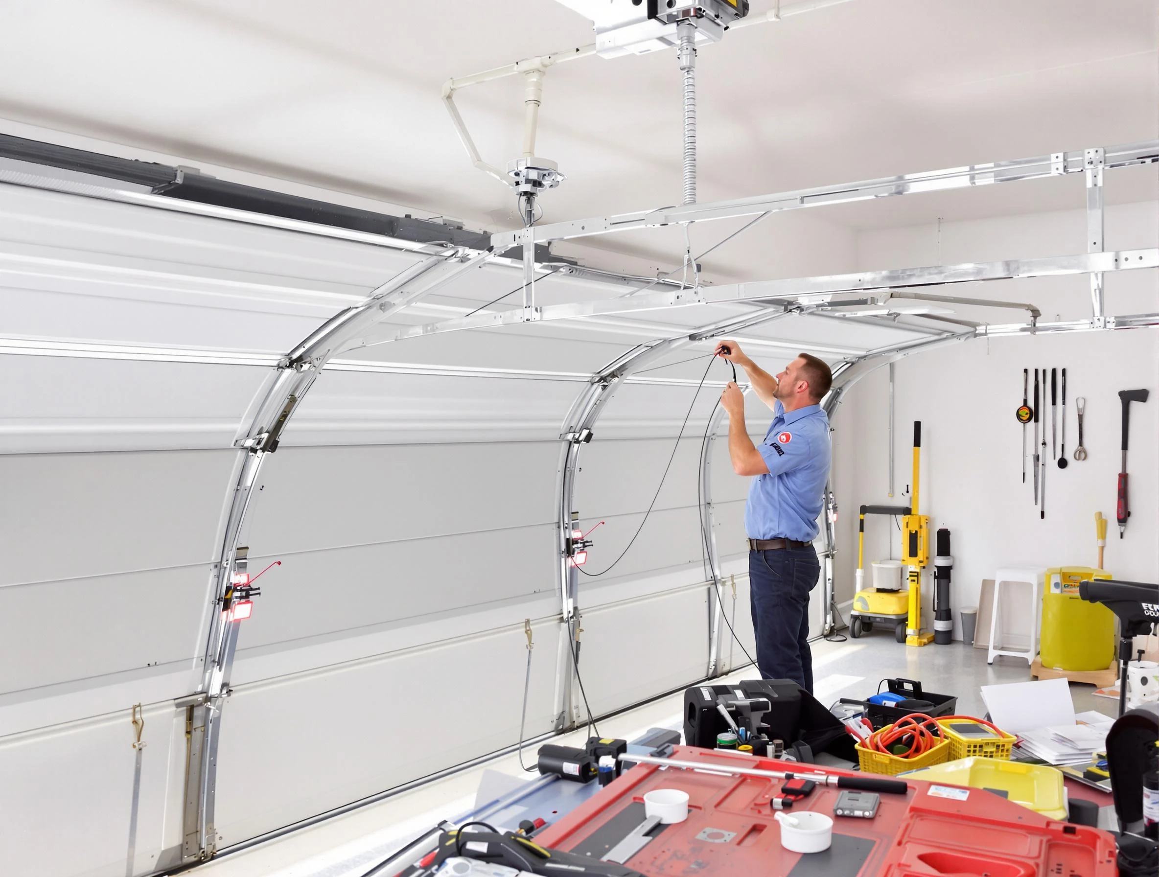 Garage door cable repair service by Derby Garage Door Repair in Derby
