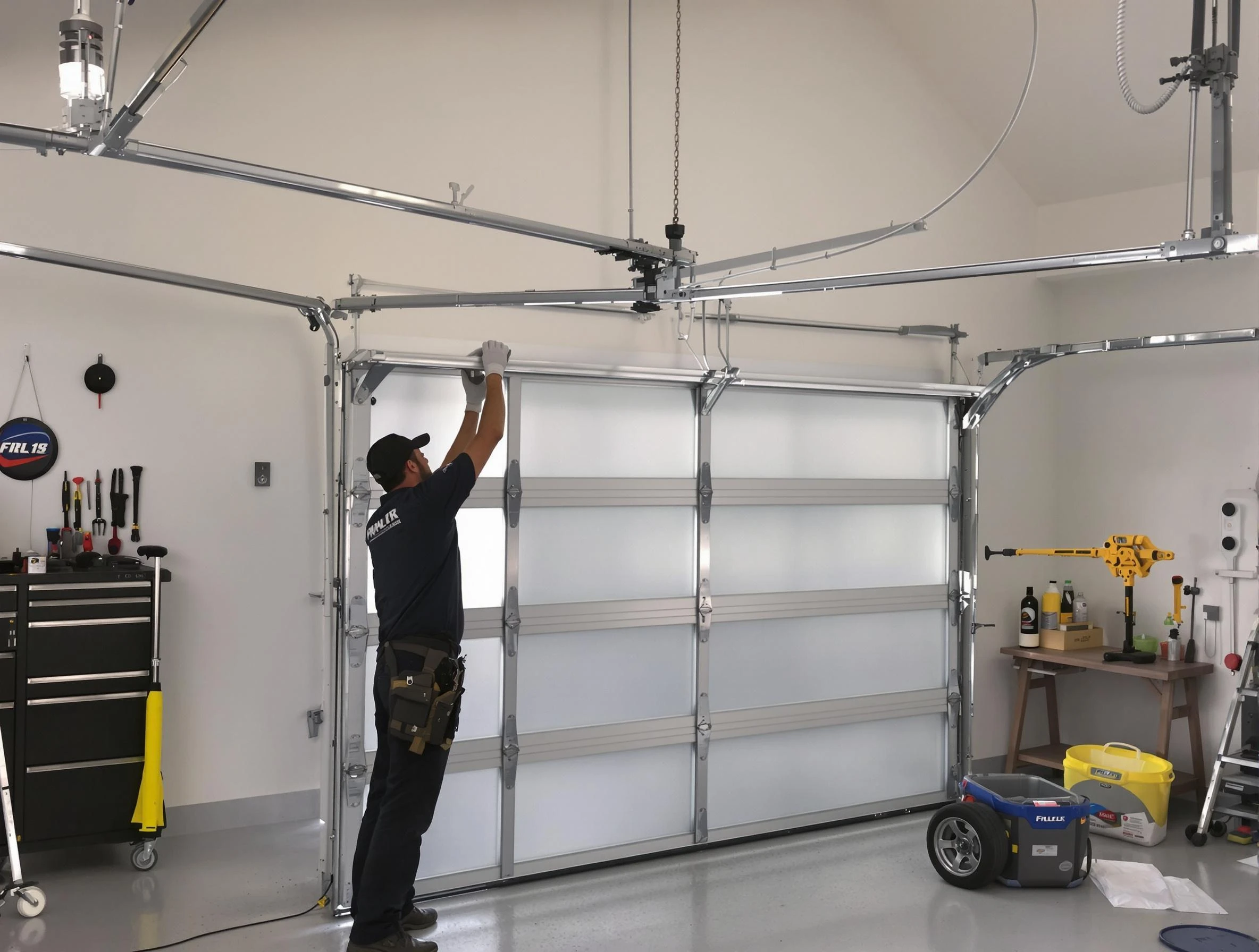 Derby Garage Door Repair certified team performing precision garage door installation in Derby