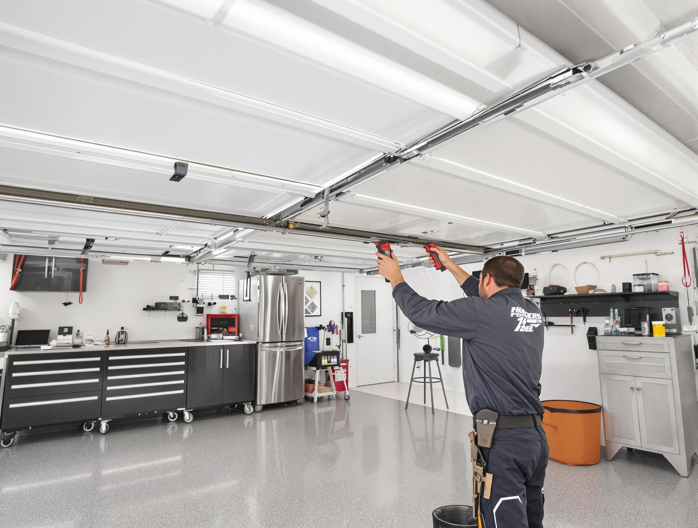 Overhead garage door repair service by Derby Garage Door Repair in Derby